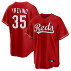 Johmsee C.Reds #35 Jose Trevino Player Red Home Game Stitched Jerseys