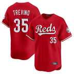 Johmsee C.Reds #35 Jose Trevino Player Red Home Limited Stitched Jerseys