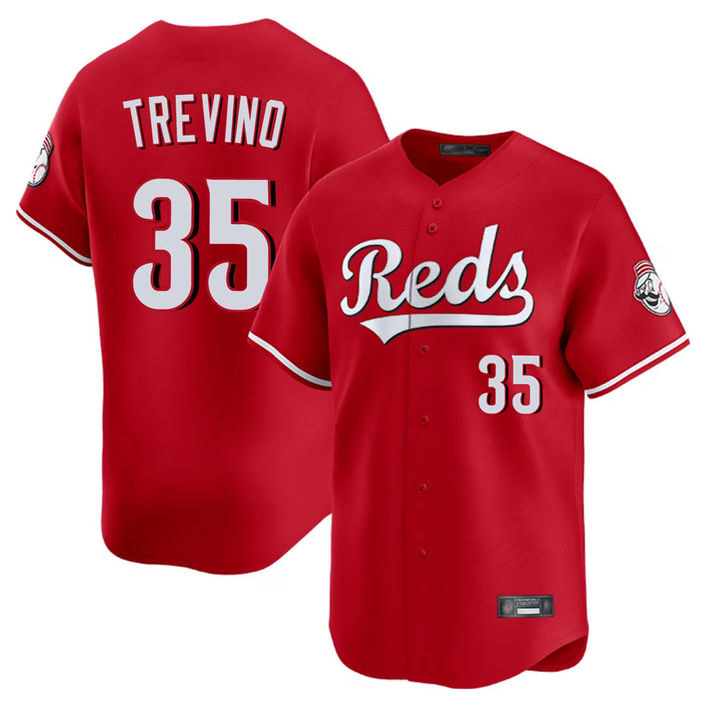Johmsee C.Reds #35 Jose Trevino Player Red Home Limited Stitched Jerseys