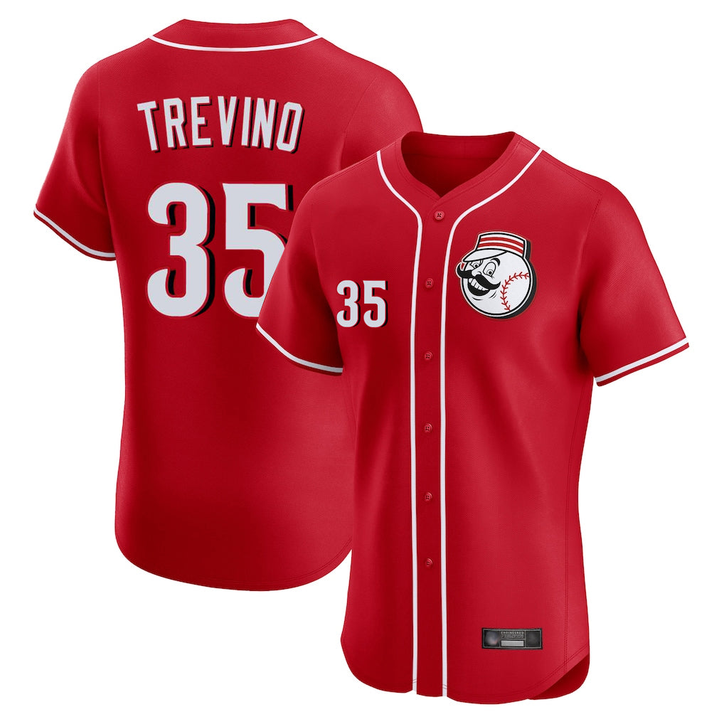 Johmsee C.Reds #35 Jose Trevino Player Red Limited Elite Home Game Stitched Jerseys