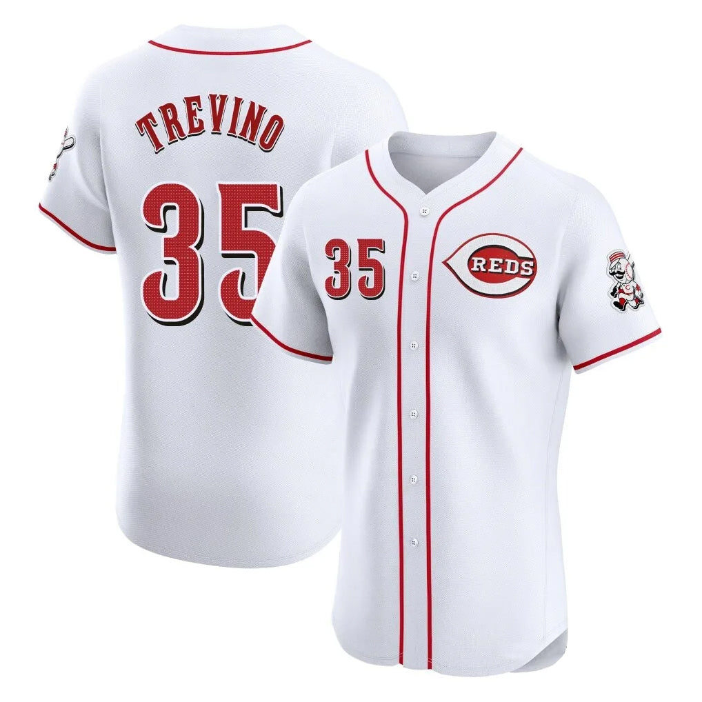 Johmsee C.Reds #35 Jose Trevino Player White Limited Elite Home Stitched Jerseys