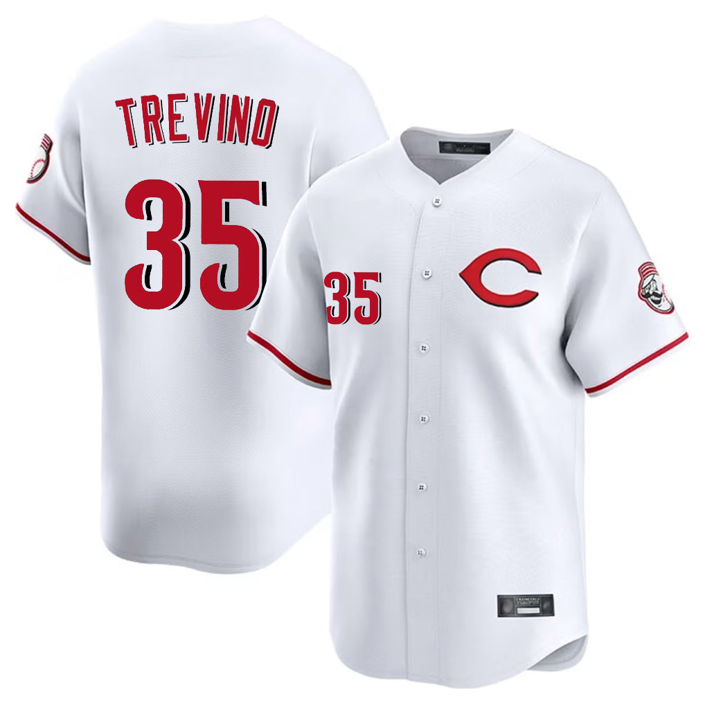Johmsee C.Reds #35 Jose Trevino Player White Limited Home Stitched Jerseys