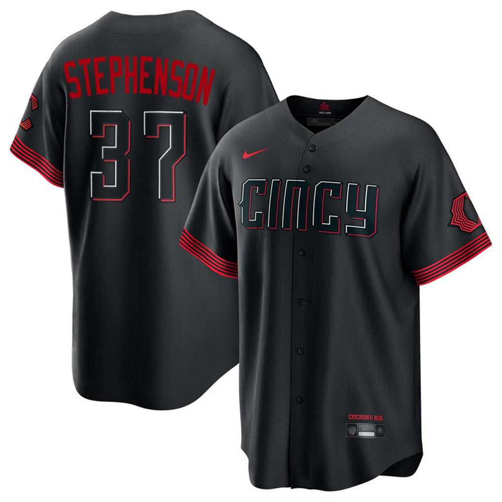 Johmsee C.Reds #37 Tyler Stephenson Player Black City Connect Home Game Stitched Jerseys