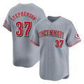Johmsee C.Reds #37 Tyler Stephenson Player Gray Home Limited Stitched Jerseys