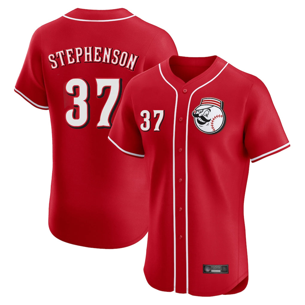 Johmsee C.Reds #37 Tyler Stephenson Player Red Limited Elite Home Game Stitched Jerseys