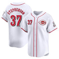 Johmsee C.Reds #37 Tyler Stephenson Player White Home Limited Stitched Jerseys