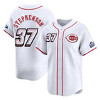 Johmsee C.Reds #37 Tyler Stephenson Player White Speedway Classic Home Limited Stitched Jerseys