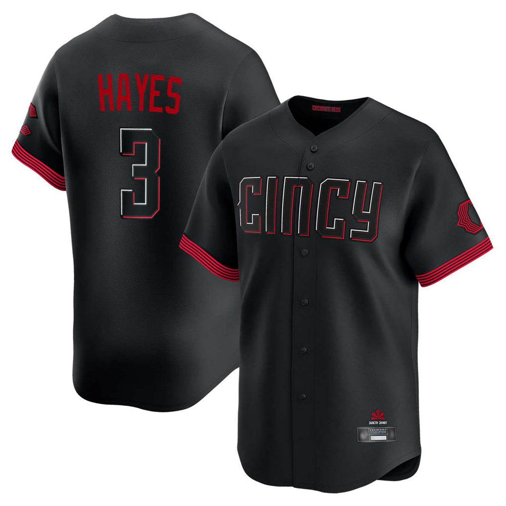 Johmsee C.Reds #3 Ke'Bryan Hayes Player Black City Connect Home Limited Stitched Jerseys