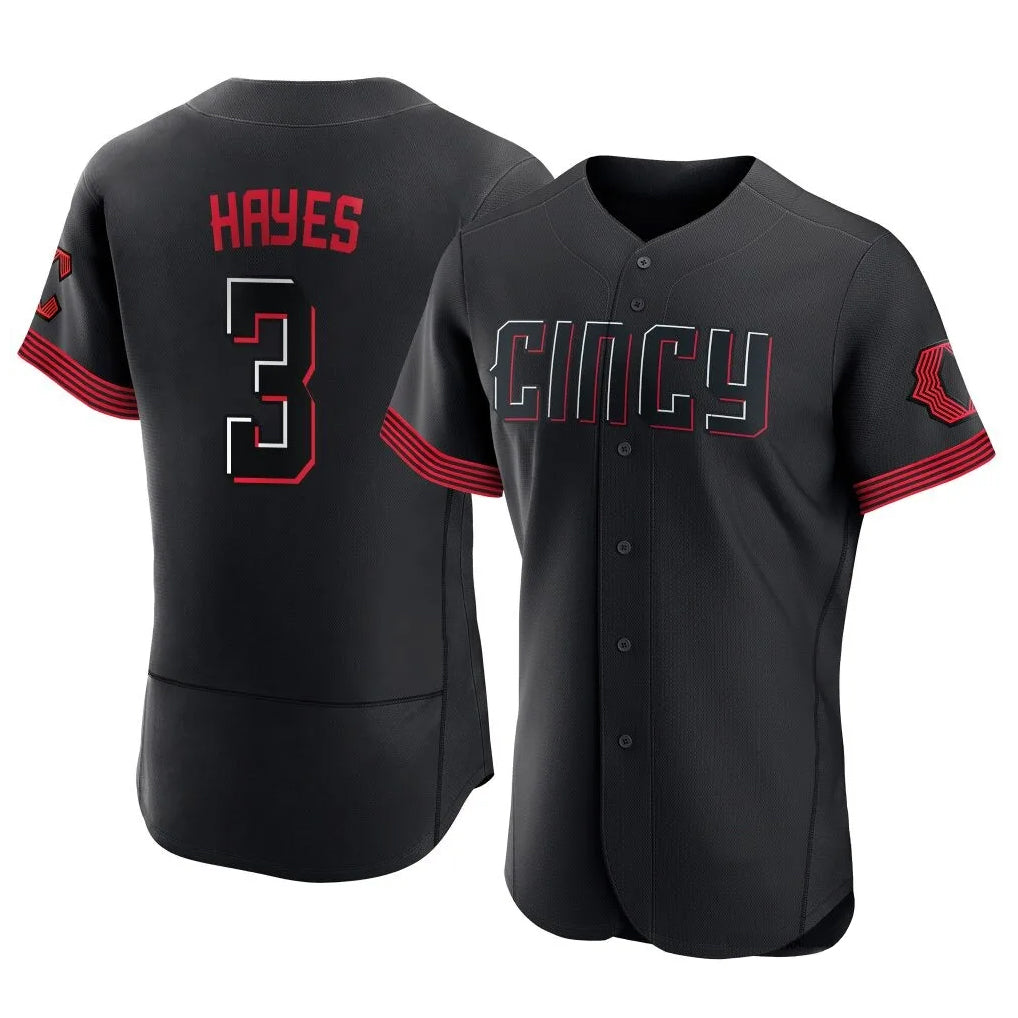 Johmsee C.Reds #3 Ke'Bryan Hayes Player Black City Connect Limited Elite Home Stitched Jerseys