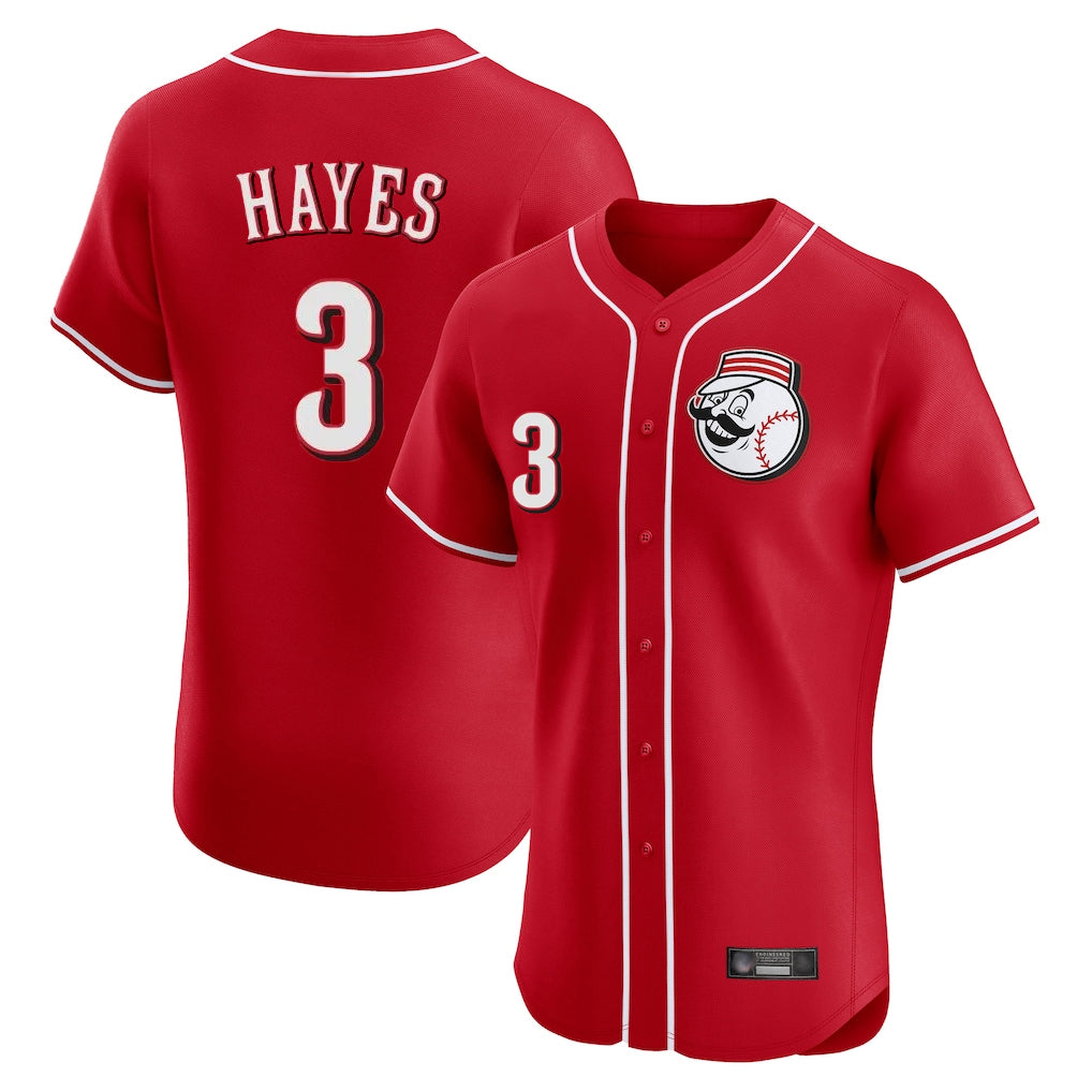 Johmsee C.Reds #3 Ke'Bryan Hayes Player Red Limited Elite Home Game Stitched Jerseys