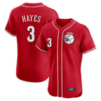 Johmsee C.Reds #3 Ke'Bryan Hayes Player Red Limited Elite Home Game Stitched Jerseys