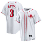 Johmsee C.Reds #3 Ke'Bryan Hayes Player White Game Home Stitched Jerseys