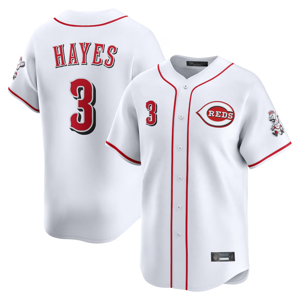 Johmsee C.Reds #3 Ke'Bryan Hayes Player White Home Limited Stitched Jerseys