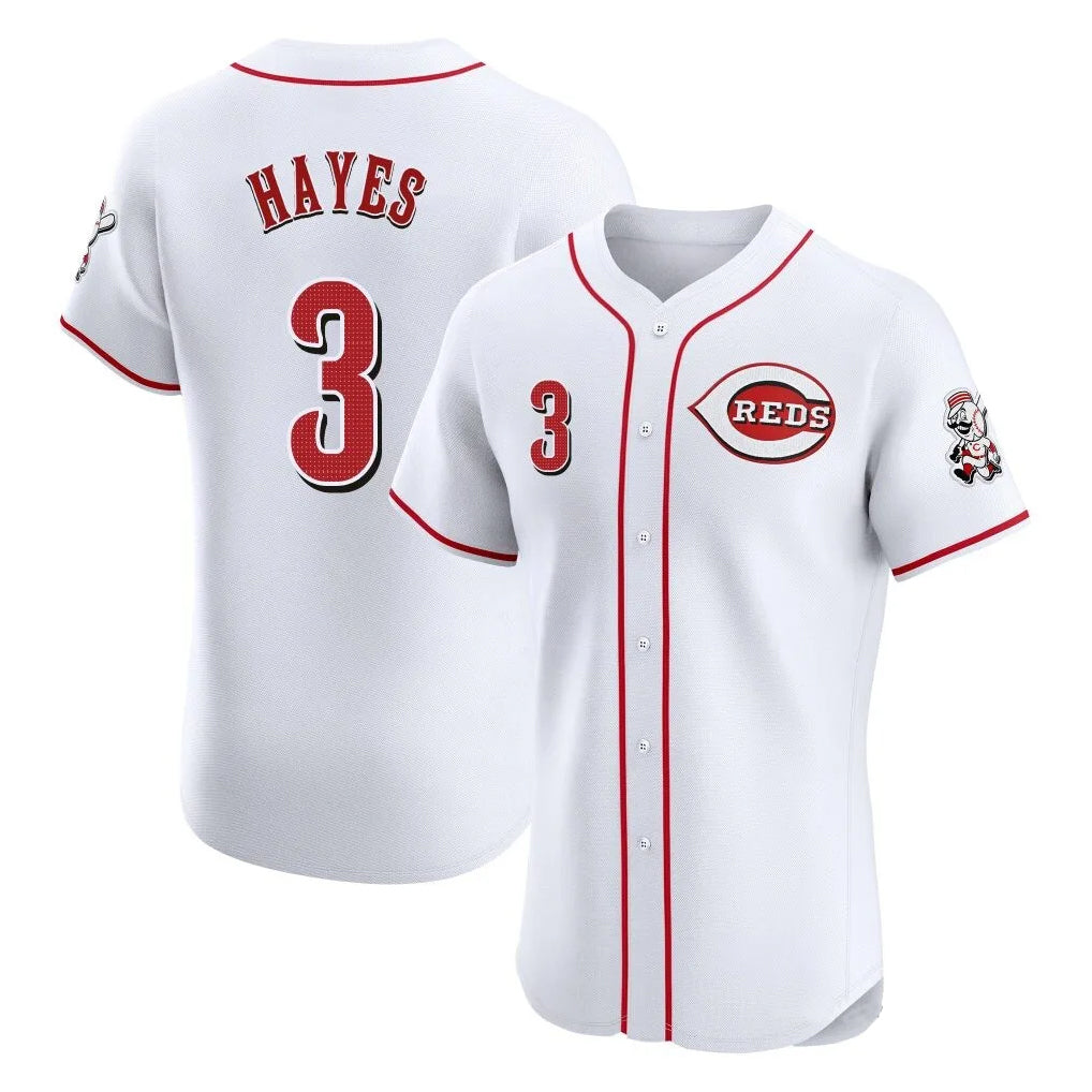 Johmsee C.Reds #3 Ke'Bryan Hayes Player White Limited Elite Home Stitched Jerseys