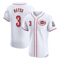 Johmsee C.Reds #3 Ke'Bryan Hayes Player White Limited Elite Home Stitched Jerseys