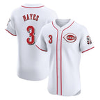 Johmsee C.Reds #3 Ke'Bryan Hayes Player White Limited Elite Home Stitched Jerseys