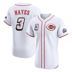 Johmsee C.Reds #3 Ke'Bryan Hayes Player White Speedway Classic Limited Elite Home Stitched Jerseys