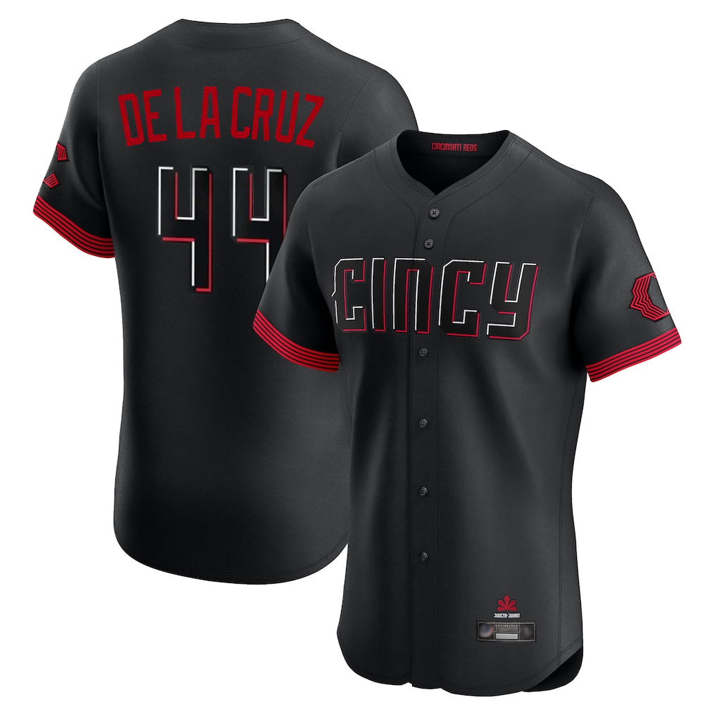 Johmsee C.Reds #44 Elly De La Cruz Player Black City Connect Limited Elite Home Stitched Jerseys