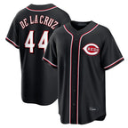 Johmsee C.Reds #44 Elly De La Cruz Player Black Fashion Out Home Game Stitched Jerseys