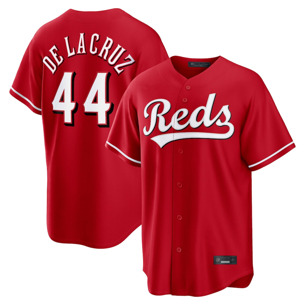 Johmsee C.Reds #44 Elly De La Cruz Player Red Home Game Stitched Jerseys