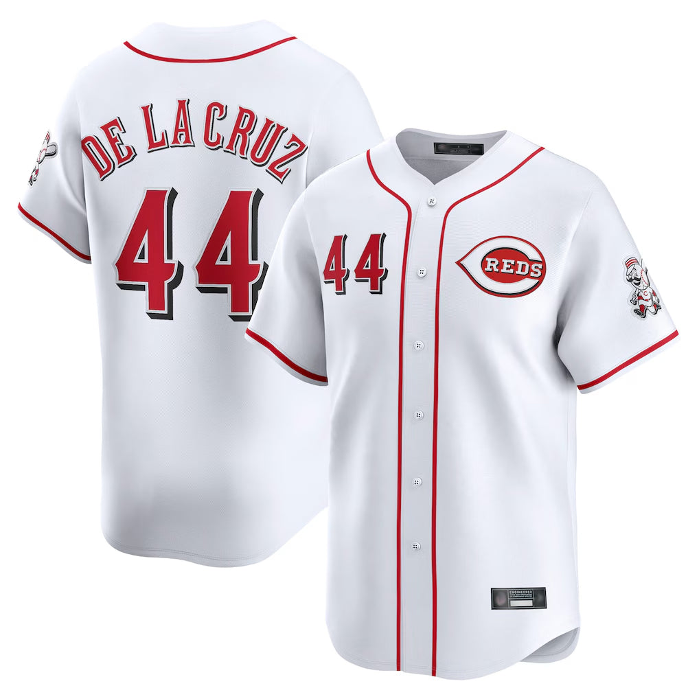 Johmsee C.Reds #44 Elly De La Cruz Player White Home Limited Stitched Jerseys