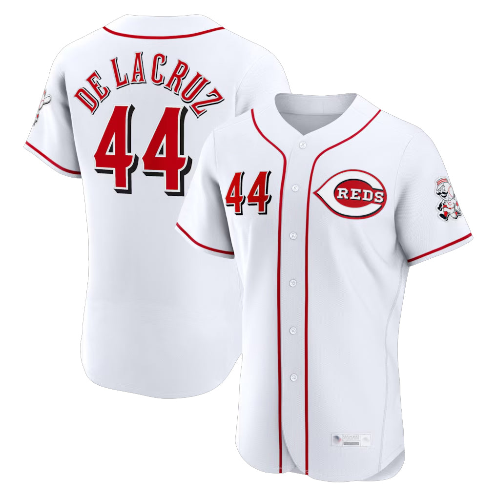 Johmsee C.Reds #44 Elly De La Cruz Player White Limited Elite Home Stitched Jerseys