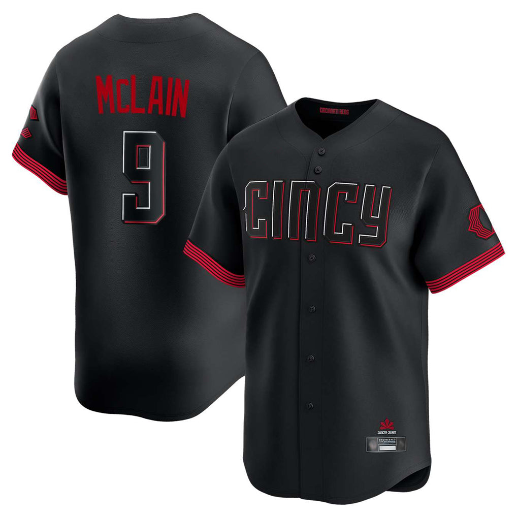 Johmsee C.Reds #9 Matt McLain Player Black City Connect Home Limited Stitched Jerseys