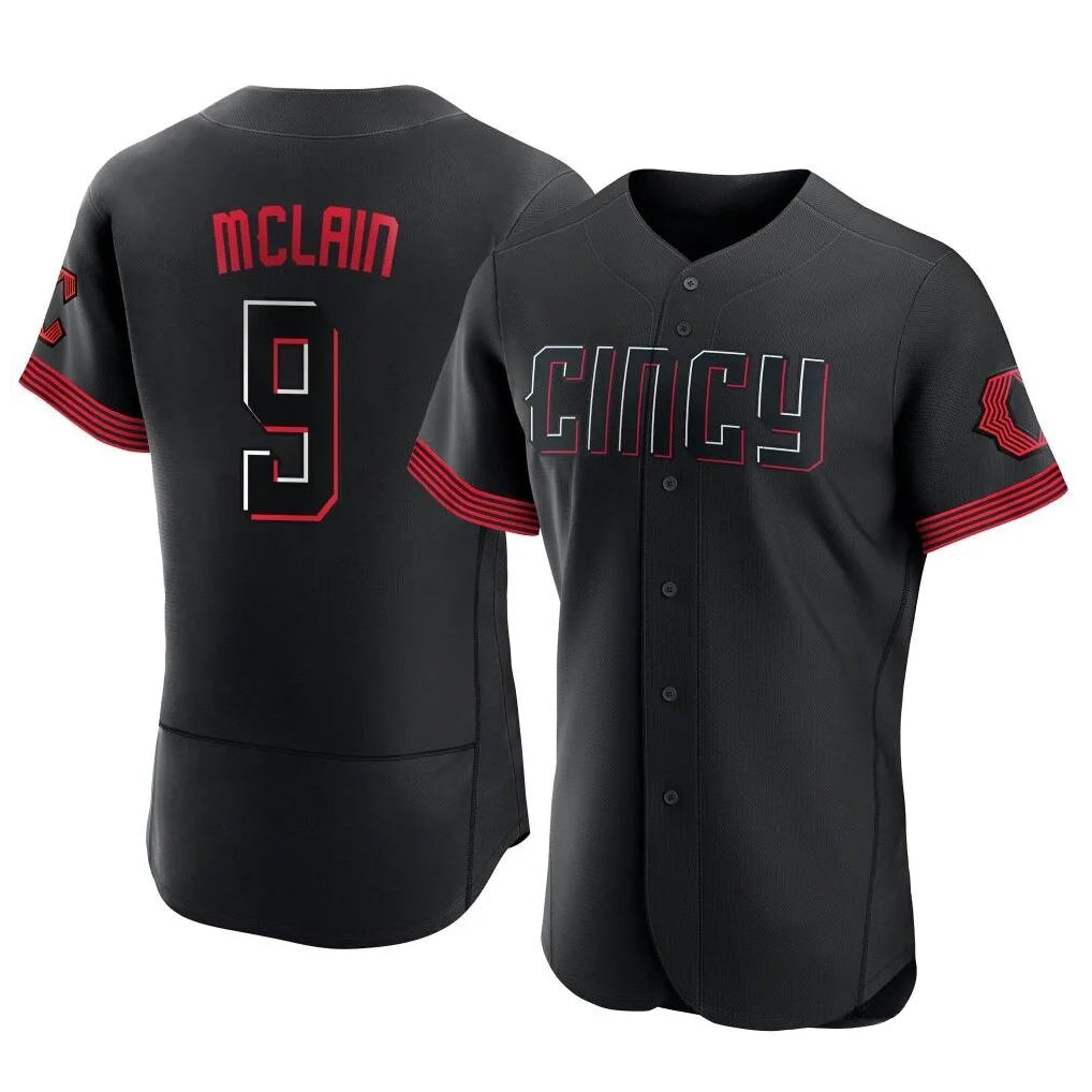 Johmsee C.Reds #9 Matt McLain Player Black City Connect Limited Elite Home Stitched Jerseys