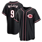 Johmsee C.Reds #9 Matt McLain Player Black Fashion Out Home Game Stitched Jerseys