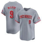 Johmsee C.Reds #9 Matt McLain Player Gray Home Limited Stitched Jerseys