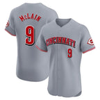 Johmsee C.Reds #9 Matt McLain Player Gray Limited Elite Home Stitched Jerseys