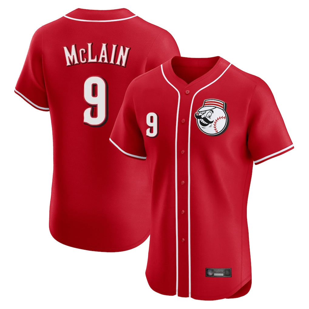 Johmsee C.Reds #9 Matt McLain Player Red Limited Elite Home Game Stitched Jerseys