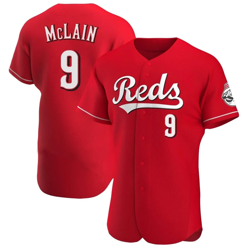 Johmsee C.Reds #9 Matt McLain Player Red Limited Elite Home Stitched Jerseys