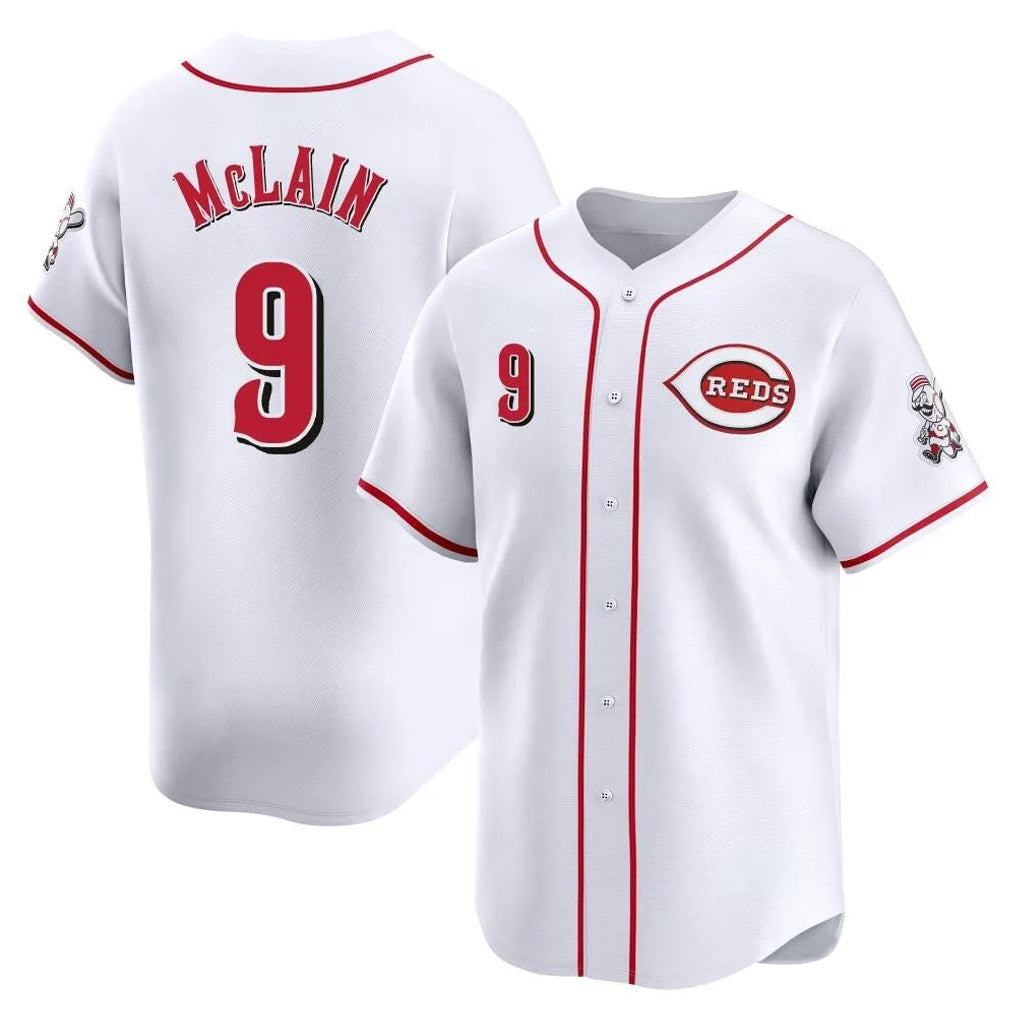 Johmsee C.Reds #9 Matt McLain Player White Home Limited Stitched Jerseys