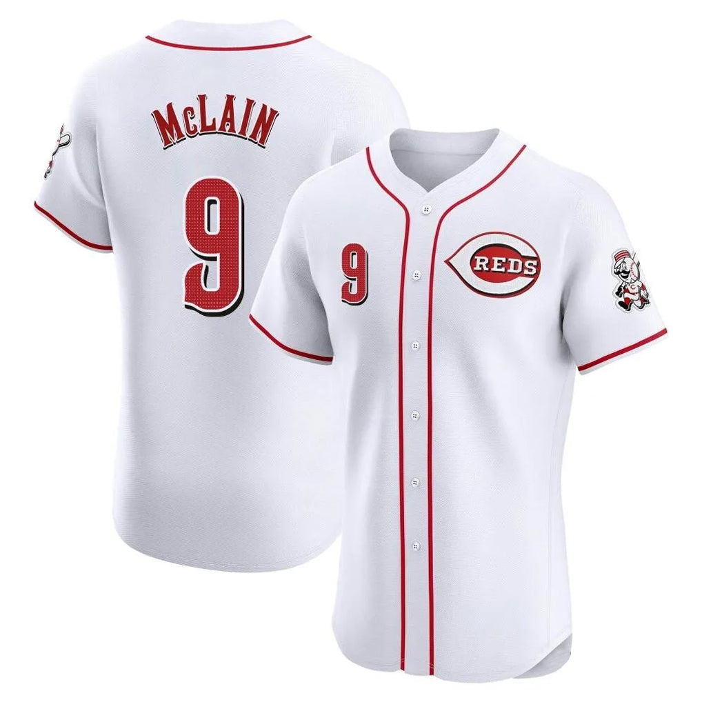 Johmsee C.Reds #9 Matt McLain Player White Limited Elite Home Stitched Jerseys