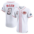 Johmsee C.Reds #9 Matt McLain Player White Speedway Classic Limited Elite Home Stitched Jerseys
