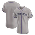 Johmsee C.Rockies Gray Limited Elite Home Blank Player Stitched Jerseys