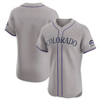 Johmsee C.Rockies Gray Limited Elite Home Blank Player Stitched Jerseys