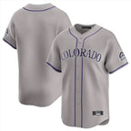 Johmsee C.Rockies Gray Limited Home Blank Player Stitched Jerseys