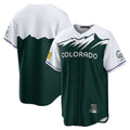 Johmsee C.Rockies Green City Connect Home Game Blank Player Stitched Jerseys