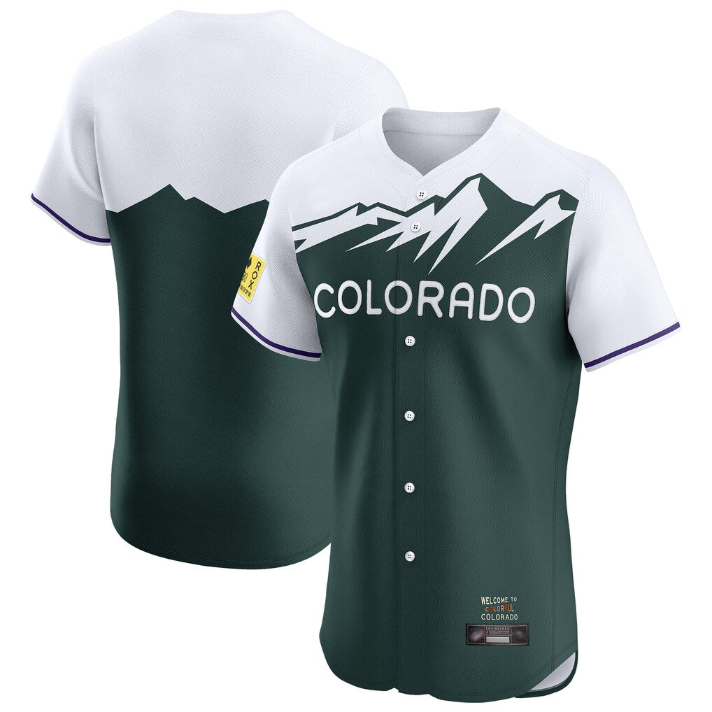 Johmsee C.Rockies Green City Connect Limited Elite Home Blank Player Stitched Jerseys