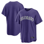 Johmsee C.Rockies Purple Game Home Blank Player Stitched Jerseys