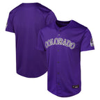 Johmsee C.Rockies Purple Limited Home Game Blank Player Stitched Jerseys