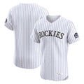Johmsee C.Rockies White Limited Home Blank Player Stitched Jerseys