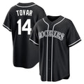 Johmsee C.Rockies #14 Ezequiel Tovar Player Black Fashion Out Home Game Stitched Jerseys