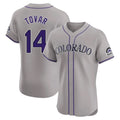 Johmsee C.Rockies #14 Ezequiel Tovar Player Gray Limited Elite Home Stitched Jerseys