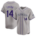 Johmsee C.Rockies #14 Ezequiel Tovar Player Gray Limited Home Stitched Jerseys