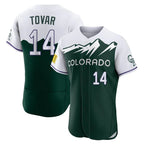 Johmsee C.Rockies #14 Ezequiel Tovar Player Green City Connect Limited Elite Home Stitched Jerseys