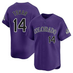 Johmsee C.Rockies #14 Ezequiel Tovar Player Purple Limited Home Stitched Jerseys