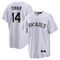 Johmsee C.Rockies #14 Ezequiel Tovar Player White Game Home Stitched Jerseys